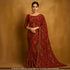 Printed Zari Sequins Embroidered Chinon Chiffon Fabric-F4347